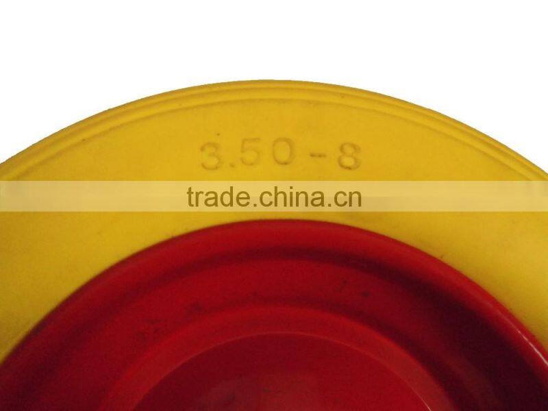 flat free tire pu wheel 3.50-8 made in china