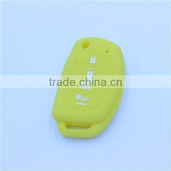 Funny silicone rubber remote car key covers, key jacket for hyundai 4 buttons
