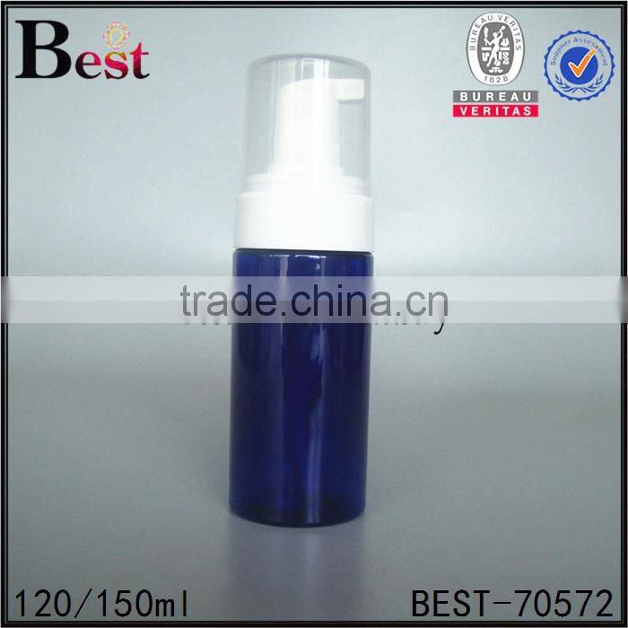 good market hot sale 120ml 150ml plastic spray bottle blue color plastic spray bottle round white pump spray bottle plastic