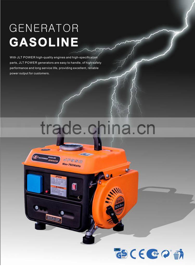 Hot sale! 2 stroke 650w portable gasoline generator with CE/GS certification