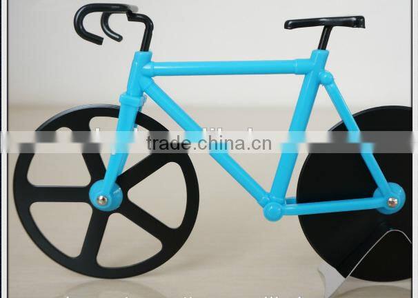 New creative bike pizza cutter kitchen leisure time pizza cutter stainless steel useful multifunction