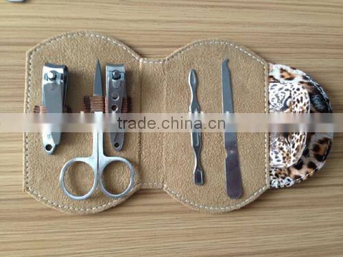 7pcs leopard gifts stainless steel Manicure Set/manicure kits/Beauty Kit metal category