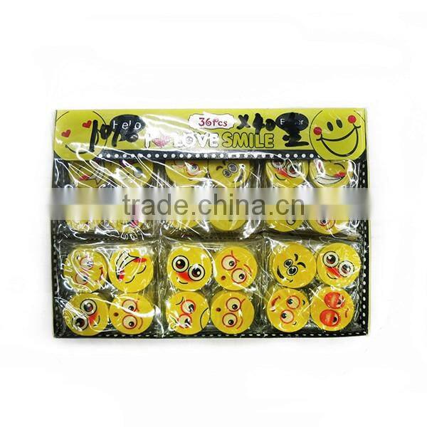 Round Shape Cute smile Eraser Emoji Eraser Rubber Eraser