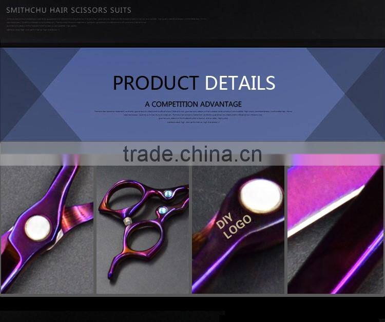 QJ-JC125 beauty coating titanize scissors with stainless steel hair scissors