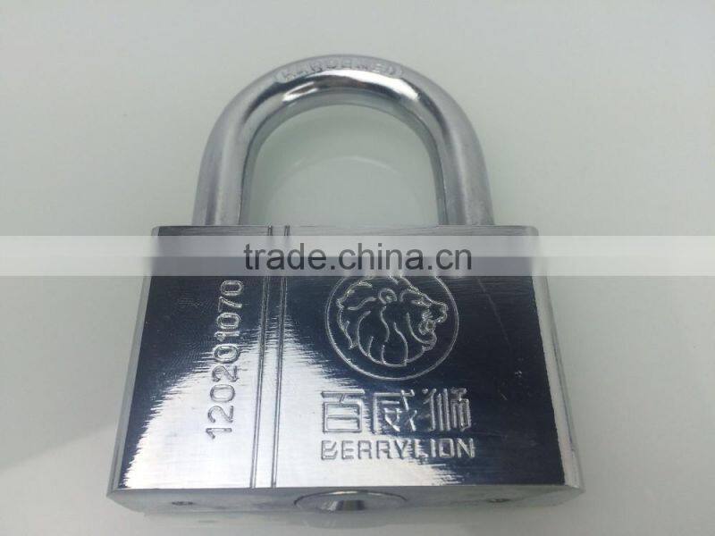 Berrylion tools polished 70mm tri-circle padlock with keys
