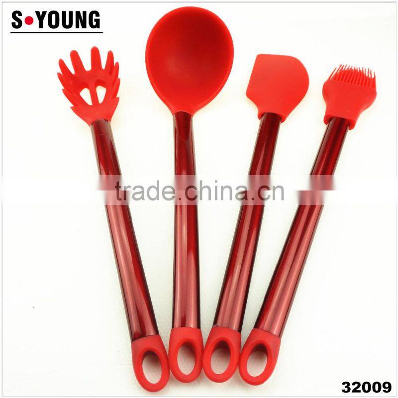 32009 New coated colorful stainless steel tube silicone Kitchen Utensils