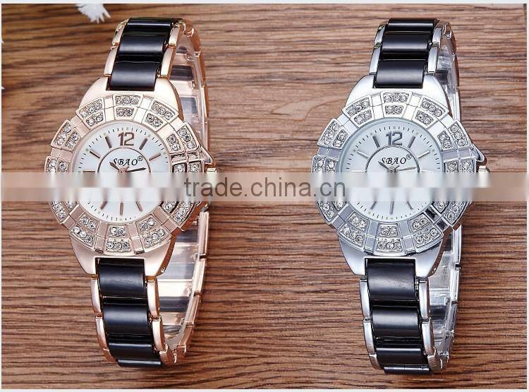 2017 round big dial rose gold dial sexy charming women's decoration watch for gift