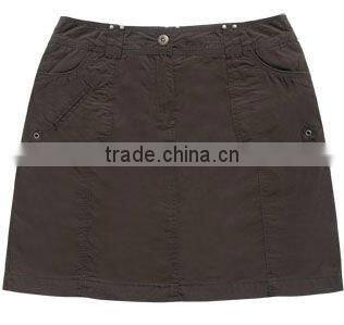 Ladies' 100% cotton twill A shape casual skirt