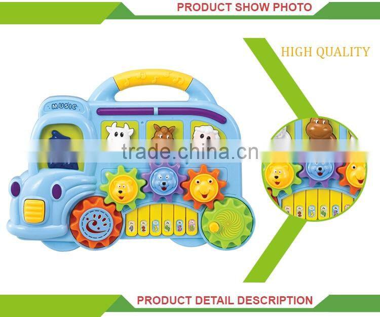 Most popular battery musical instrument plastic cartoon toy electric organ