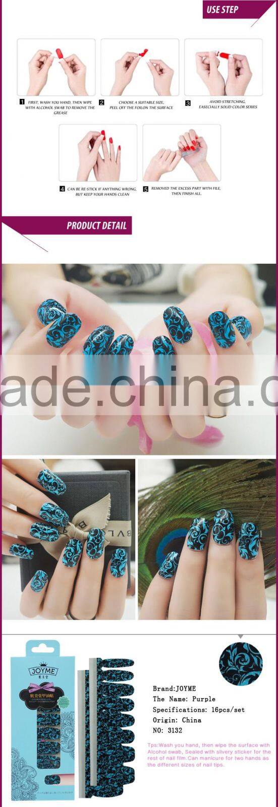100% Nail polish sticker,customized Nail polish strip,VIVI Brand Nail patch