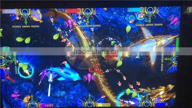 dianfu amusement hot sell dragon king fishing game arcade 55 inch screen 8-player ocean monster fish hunter game machine