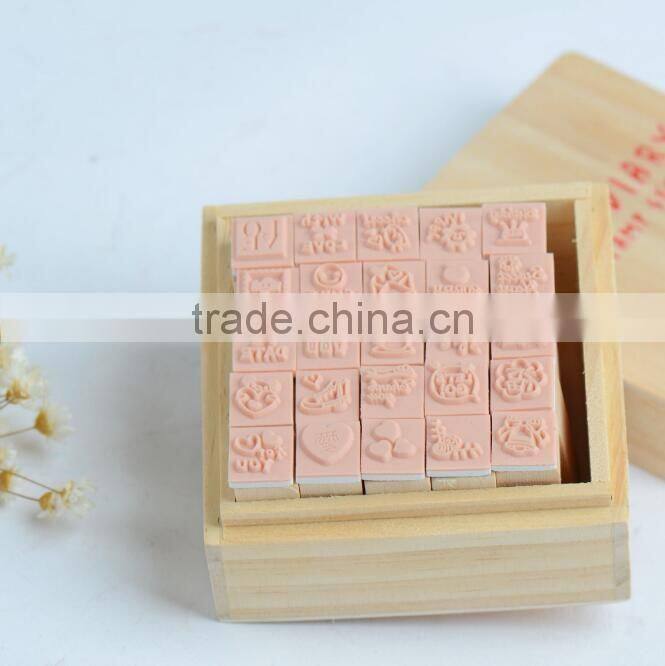 factory eco friendly personalized kid toy wooden stamp