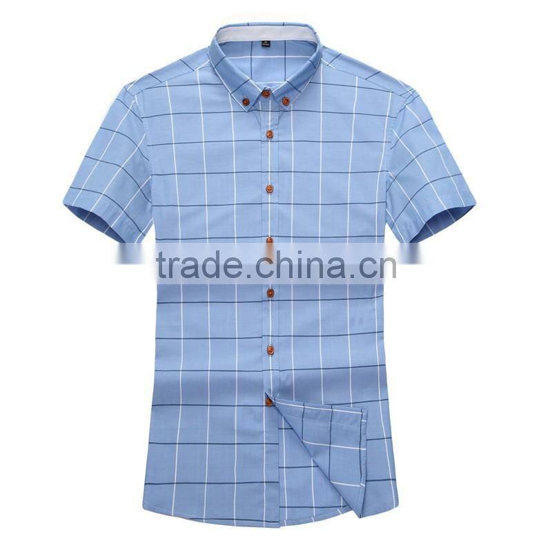 2016 New Fashion Cotton Men Dress business Shirt Slim Fit Shirts For Men Short Sleeve shirts