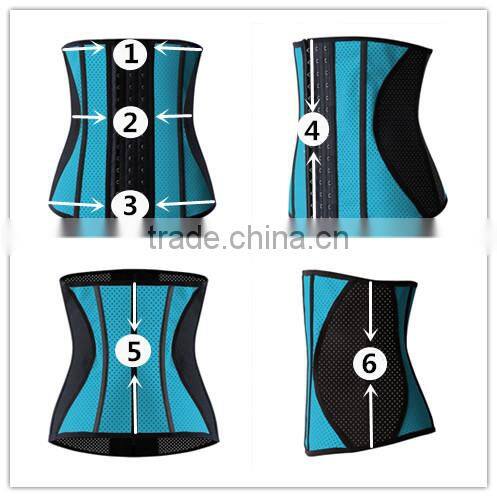 China Manufacturer New Latex Products Breathable Waist Trainer with Hole Design In Multiple Colors