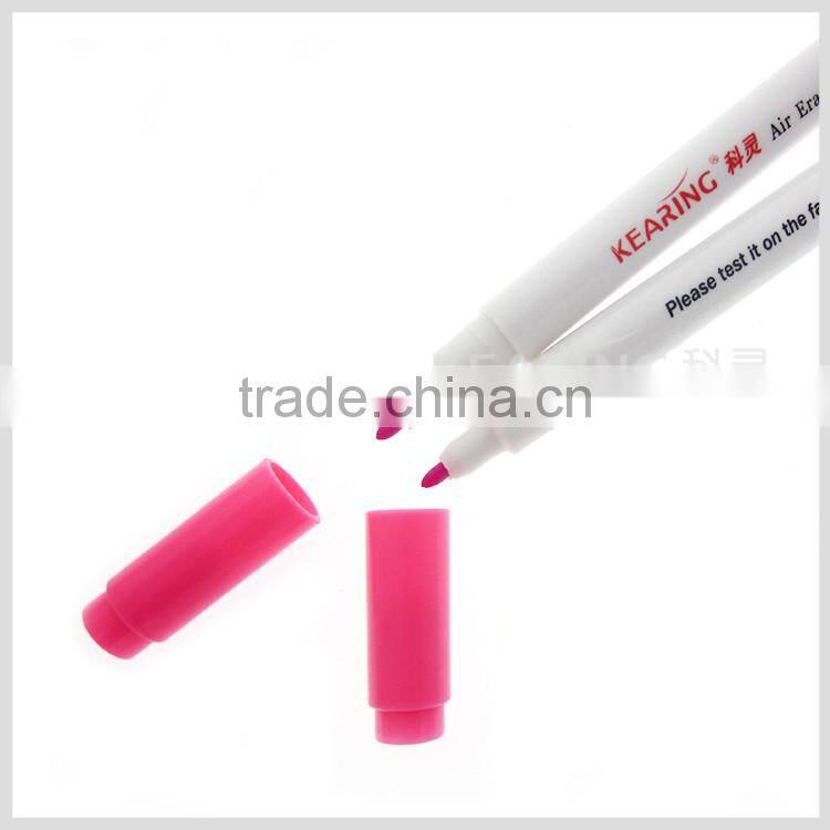Dual tipped air erasable marker in 0.5mm+1.0mm fiber tip Pink color 2 years shelf life time #AP1005