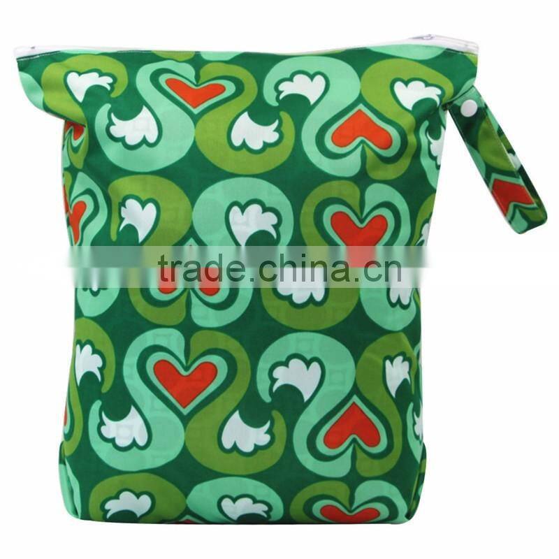 Waterproof baby diaper bags, two zippers swim wet bag