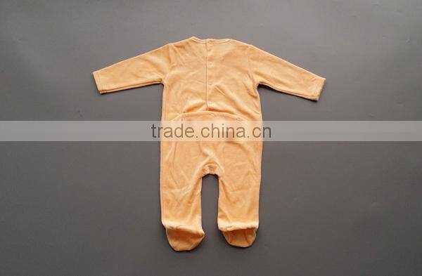 Good quality nice printed plain baby romper with feet