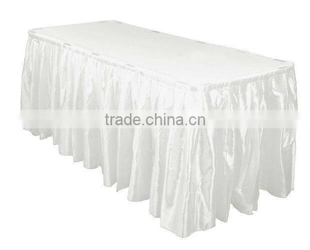 2017 new arrival white fitted table skirt for sale