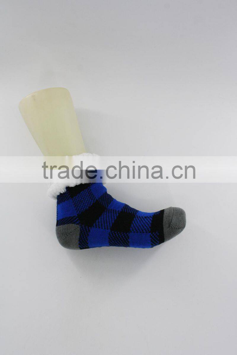 acrylic faux fur anti slip home soft slipper socks