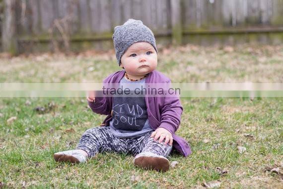 2017 new arrival long sleeve winter autum OEM children's boutique baby clothing custom cotton printed t shirt