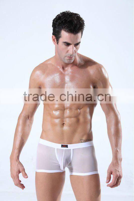 transparent sexy white rubber man underwear boxers