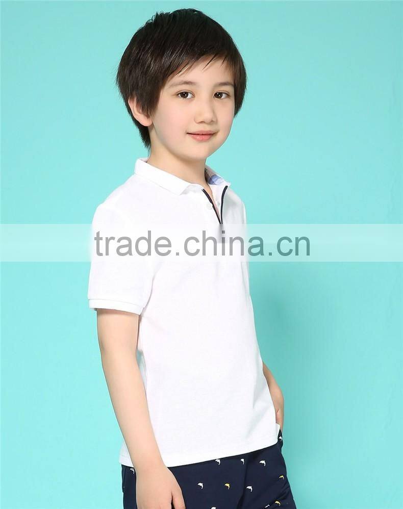 fashion new 2016 boys T shirts white casual boys t shirt /polo t shirts kids brand with short sleeve
