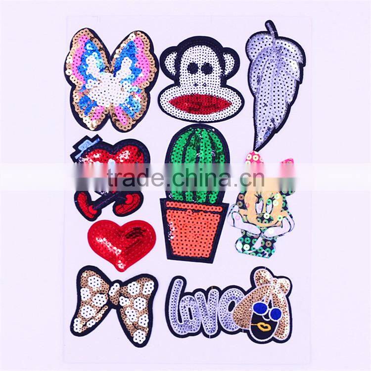 animal applique embroidery designs custom insect embroidery sequin patch