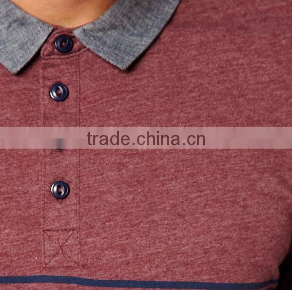 color combination polo shirt in stripe