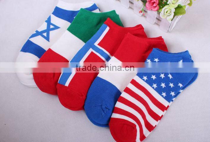 Personality trend in Europe and the United States flag socks male boat socks socks literary low in spring and summer, thin
