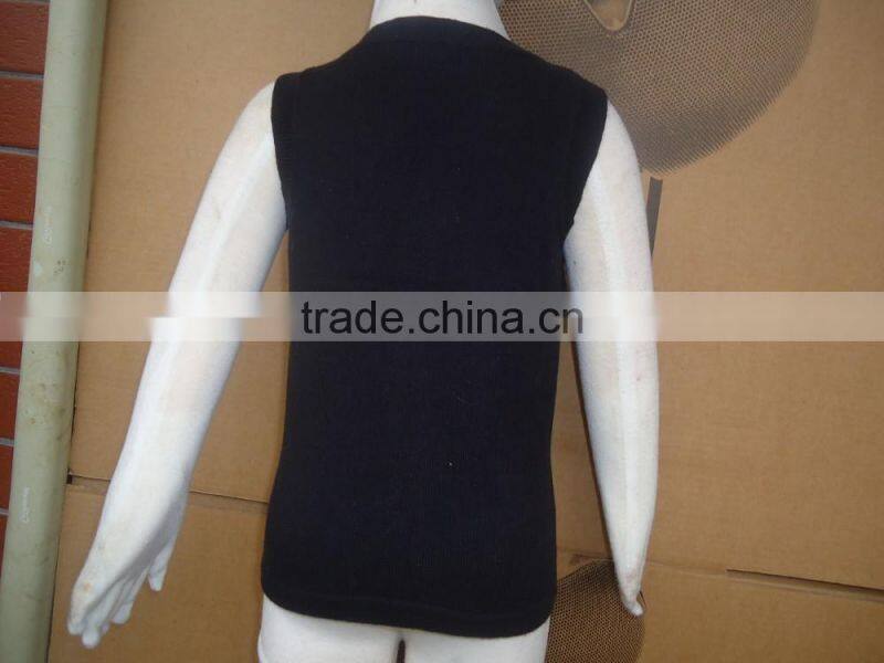 baby kids v-neck button down sleeveless sweater vests with pockets