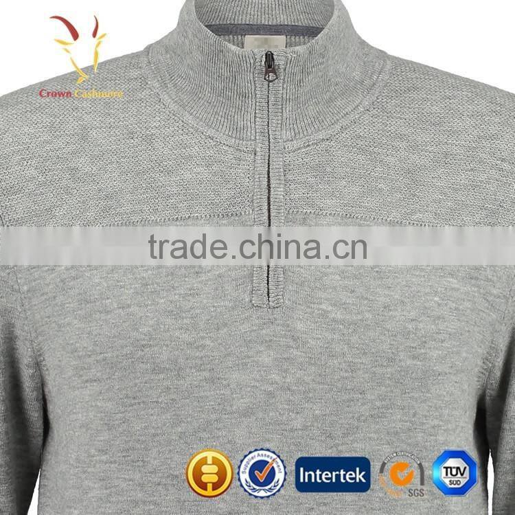 2016 New Fashion Cashmere Sweater Cost Cashmere Jumpers Half Zip Sweater Mens