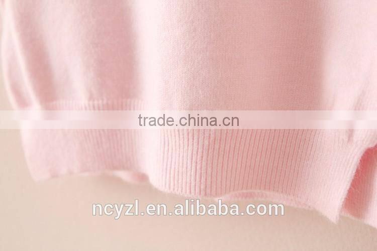 2016 latest cute baby girls sleeveless soft wool sweater design baby clothes