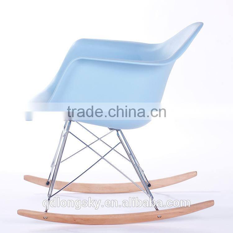 LS-4012B Plastic armrest PP classic rocking chair Home furniture chair modern bentwood rocking chair