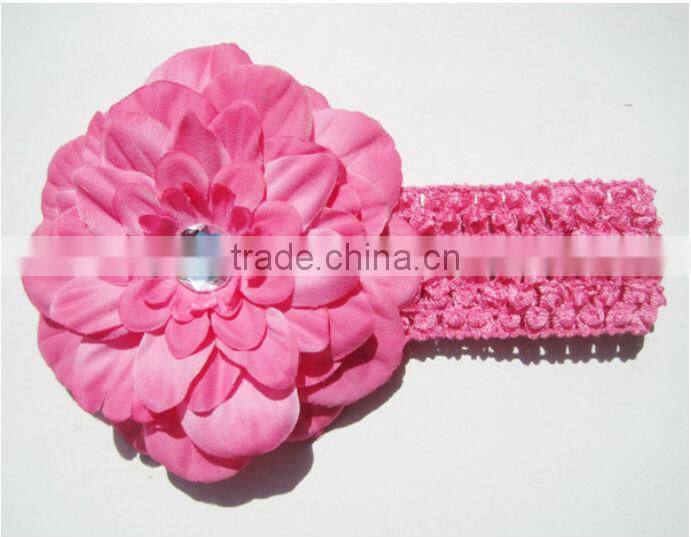 Cute baby headband infants subshrubby peony flower headband for girls accessories babies stretchy head band toddlers head wear