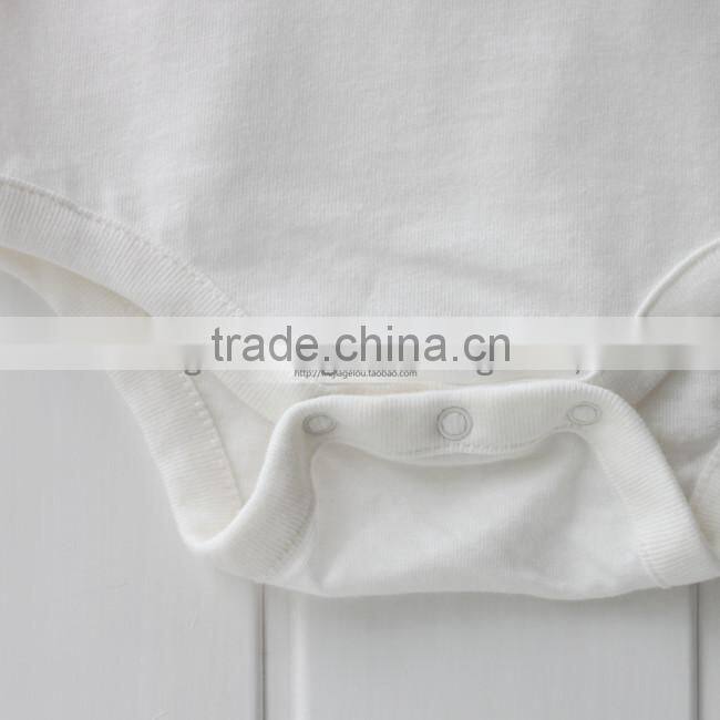 Eco-friendly Baby Bodysuits White