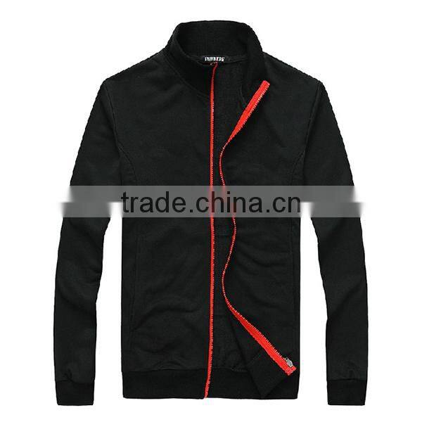 Black Custom Printed Hoodies Zip Up With Hood