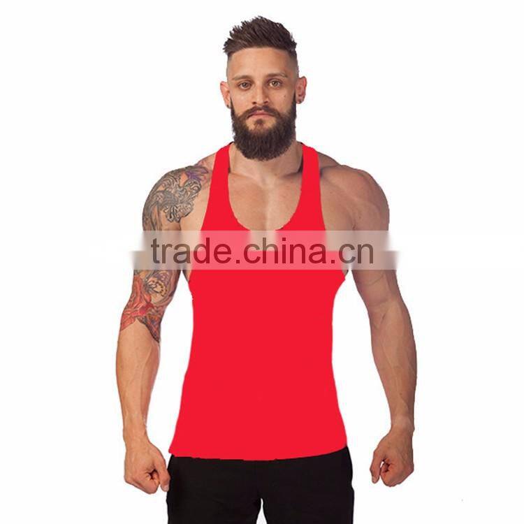 Shandao OEM wholesale fitness training sleeveless 100%cotton custom clothing gym