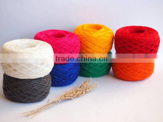 Gray organic eco-friendly 100 linen yarn for hand knititing sweater