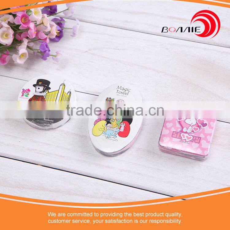 factory price 100% cotton reactive ptinted custom compressed hand towel tablets