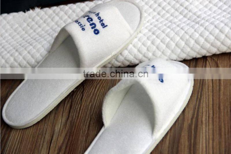 Open toe customize guangzhou disposable hotel towel slippers Wholesale