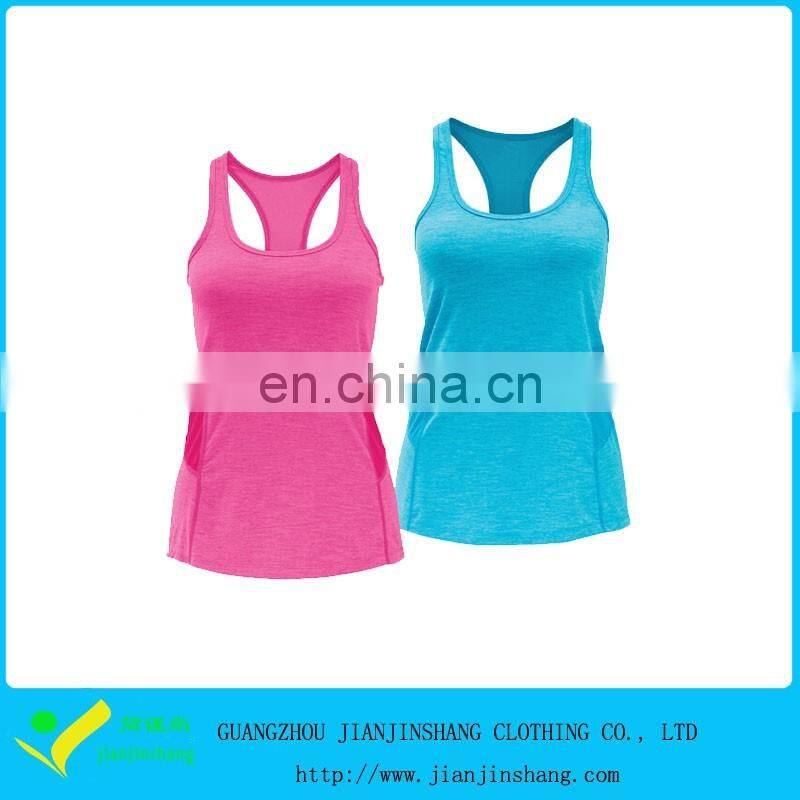 95% Combed Cotton 5% Spandex Custom Contrast Panels Yoga Bodybuilding Tank Top
