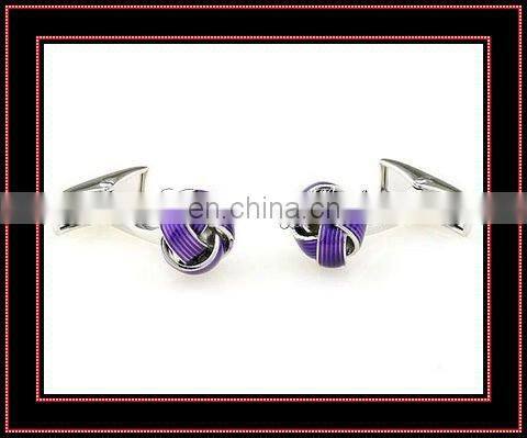 fashion enamel metal knot cuff-links