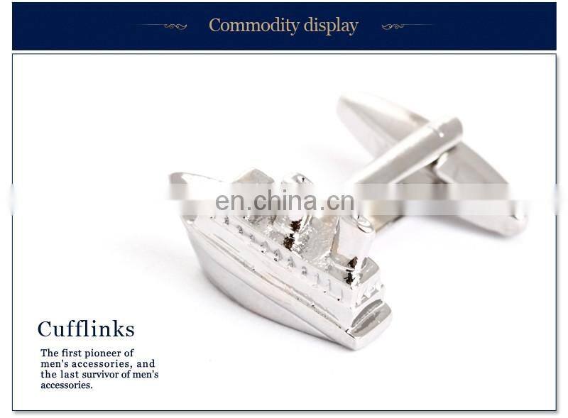 Yacht Cuff link Silver Vessel Shirt Cufflinks for Men