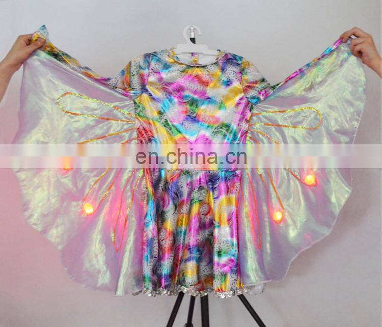 Beautiful led light girl party wear western dress girls holiday prom dresses