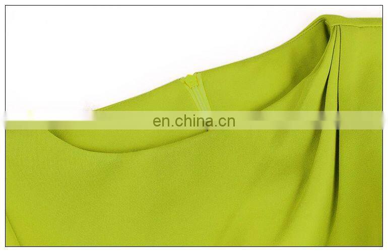 Ladies high quality peplum mustard dress, shift dress lady