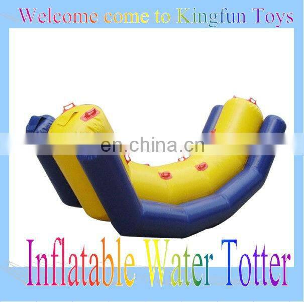 Double tubes water totter/water seesaw