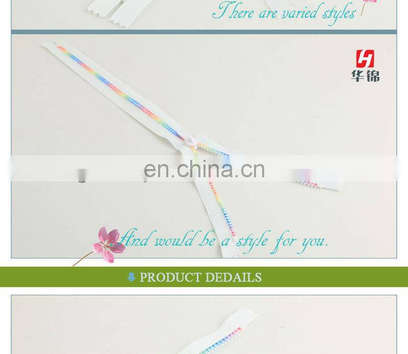 Hot Sale Colored Rainbow Teeth Printed Zipper