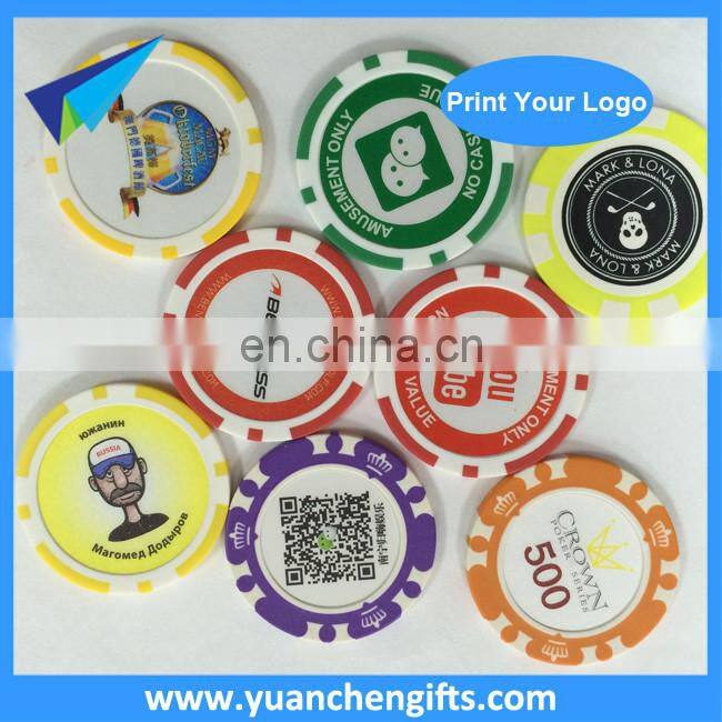 sublimation printing ceramic poker chip/printing ceramic casino chip