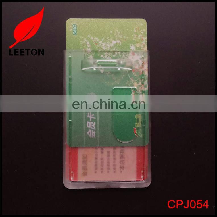 Factory custom double sided rigid ID badge holder