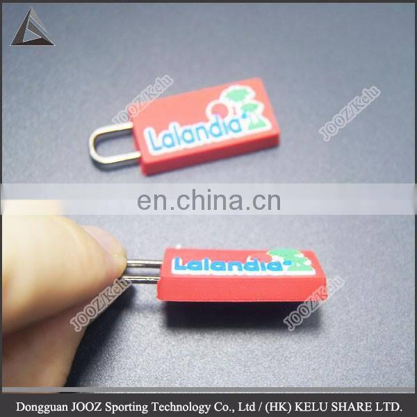 fashion and beautiful garment accessory custom zipper puller silicone zipper slider